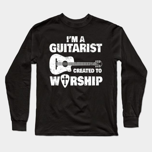Guitar Rock Band Jesus Christ Long Sleeve T-Shirt by Makayla Sketch